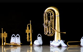 Canadian Brass white shoes and brass intsruments