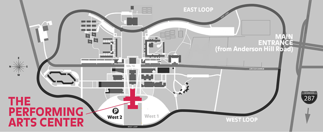 Campus Map The Performing Arts Center Purchase College