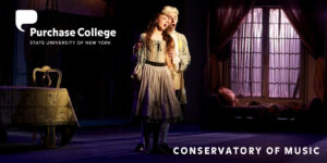 Two opera singers on stage