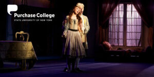 Two Purchase Opera singers on stage