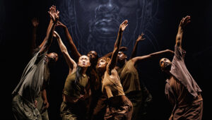 AIM by Kyle Abraham dancers on stage